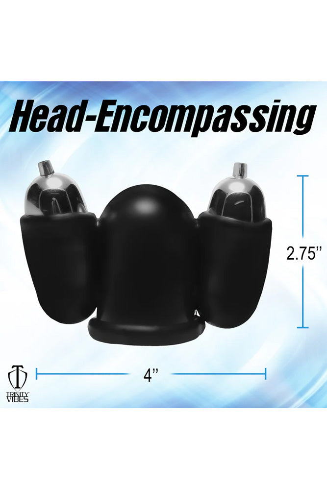 XR Brands - Trinity Vibes - Vibrating Penis Head Teaser Vibrator - Black - Stag Shop