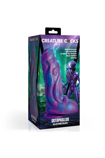 XR Brands - Creature Cocks - Octophallus Silicone Dildo - Purple/Blue - Stag Shop