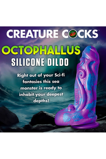 XR Brands - Creature Cocks - Octophallus Silicone Dildo - Purple/Blue - Stag Shop