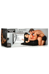 XR Brands - Bedroom Bliss - XL Bondage Cushion Position Aid with Restraints - Black - Stag Shop