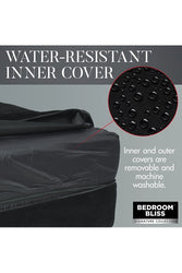 XR Brands - Bedroom Bliss - XL Bondage Cushion Position Aid with Restraints - Black - Stag Shop