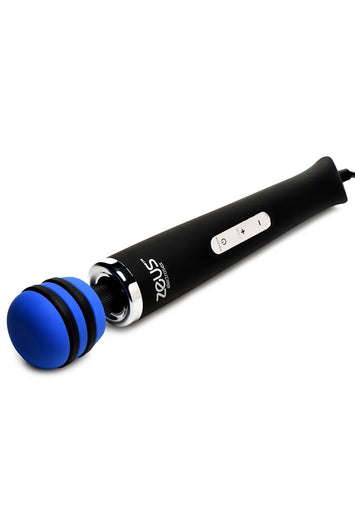 XR Brands - Zeus - E-Stim Vibrating Wand Massager -Black - Stag Shop