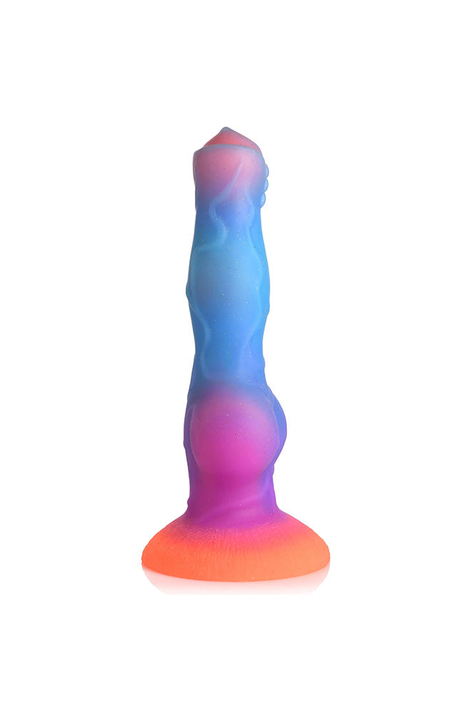 XR Brands - Creature Cocks - Space Cock Glow-In-The-Dark Silicone Alien Dildo - Multicolour - Stag Shop