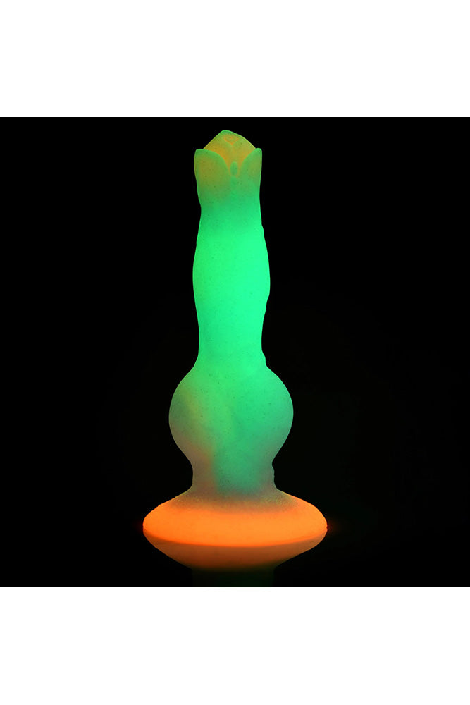 XR Brands - Creature Cocks - Space Cock Glow-In-The-Dark Silicone Alien Dildo - Multicolour - Stag Shop