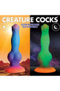 XR Brands - Creature Cocks - Space Cock Glow-In-The-Dark Silicone Alien Dildo - Multicolour - Stag Shop
