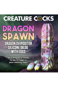 Thumbnail for XR Brands - Dragon Spawn Dragon Ovipositor Dildo with Eggs - Multicolour