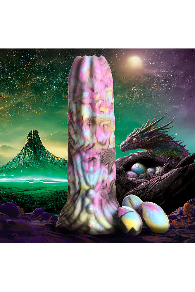 XR Brands - Dragon Spawn Dragon Ovipositor Dildo with Eggs - Multicolour