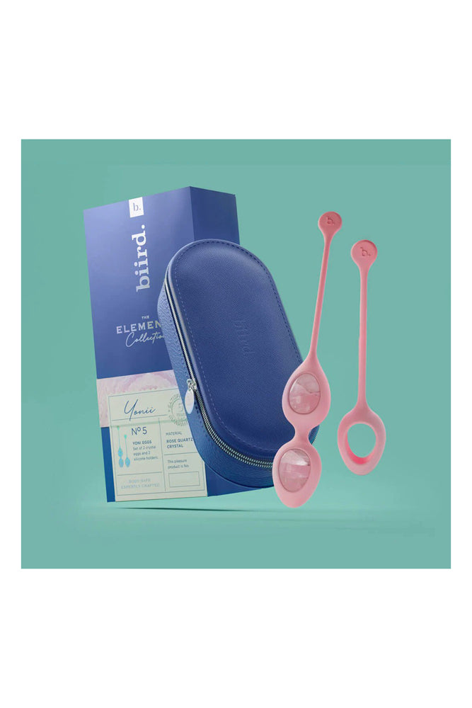 Biird - Yonii Rose Quartz Crystal Kegel Egg Set - Pink - Stag Shop