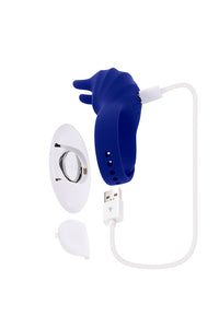 Thumbnail for Zero Tolerance - Adjustable Fun Ring Vibrating Cock Ring With Remote Control - Blue