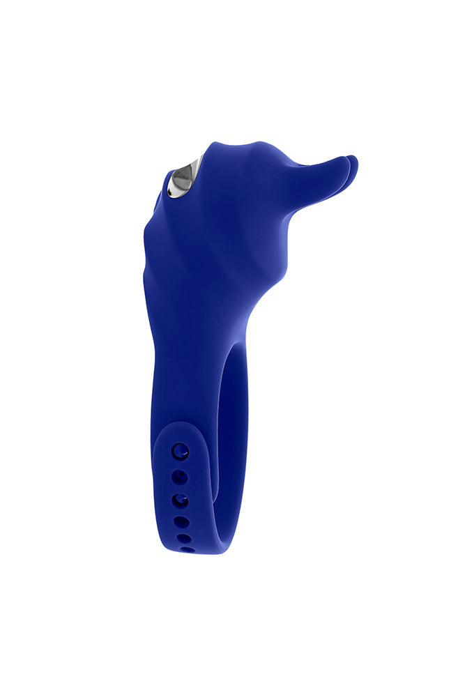 Zero Tolerance - Adjustable Fun Ring Vibrating Cock Ring With Remote Control - Blue - Stag Shop