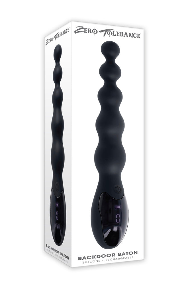 Zero Tolerance - Backdoor Baton Beaded Vibrator - Black - Stag Shop