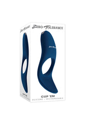 Zero Tolerance - Cup 'Em Vibrating Cock Ring - Blue - Stag Shop