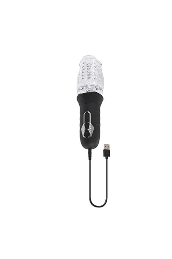 Zero Tolerance - Cyclone Vibrating & Spinning Stroker - Black/Clear - Stag Shop