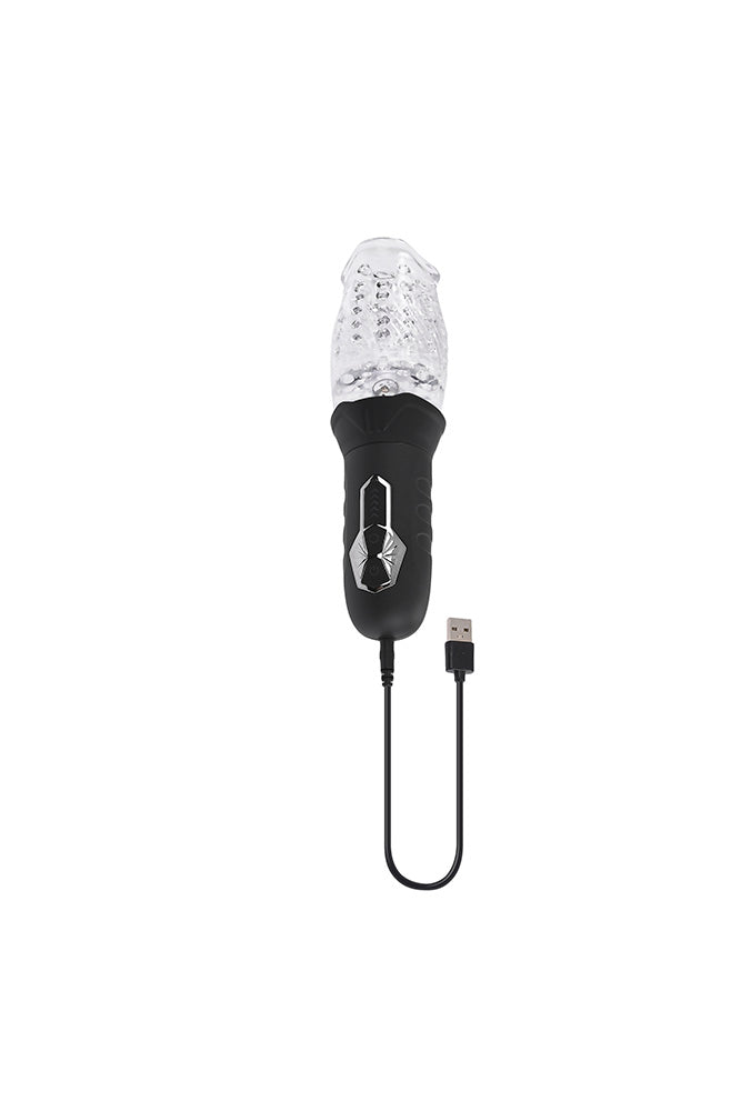 Zero Tolerance - Cyclone Vibrating & Spinning Stroker - Black/Clear - Stag Shop