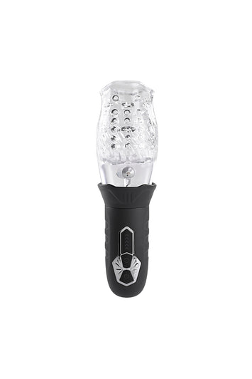Zero Tolerance - Cyclone Vibrating & Spinning Stroker - Black/Clear - Stag Shop