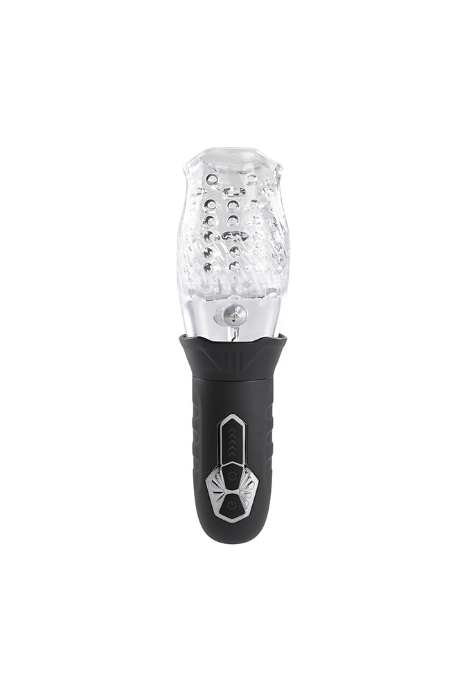 Zero Tolerance - Cyclone Vibrating & Spinning Stroker - Black/Clear - Stag Shop
