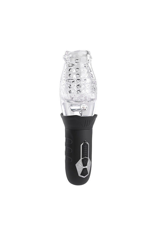 Zero Tolerance - Cyclone Vibrating & Spinning Stroker - Black/Clear - Stag Shop