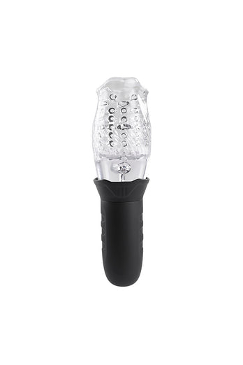 Zero Tolerance - Cyclone Vibrating & Spinning Stroker - Black/Clear - Stag Shop