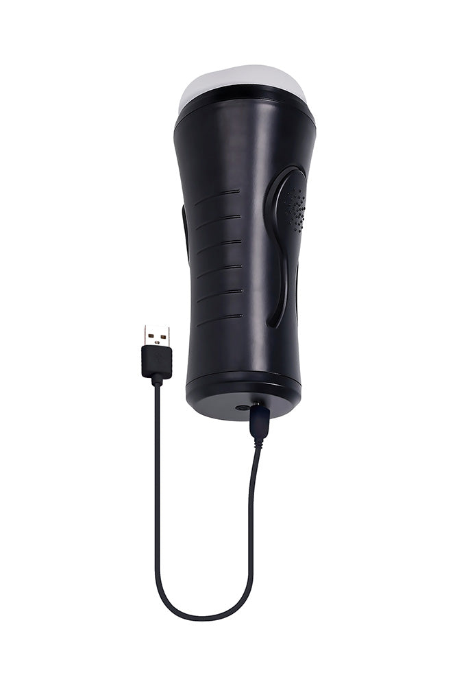 Zero Tolerance - Hold Tight Squeezable Vibrating Stroker - Black/Clear - Stag Shop
