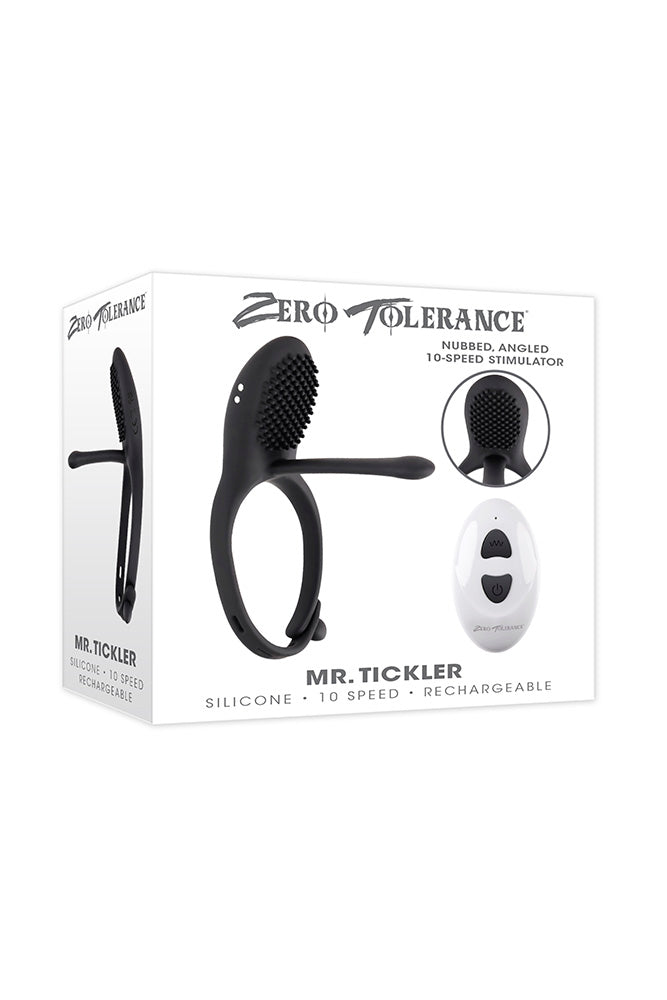 Zero Tolerance - Mr. Tickler Vibrating Cock Ring - Black - Stag Shop