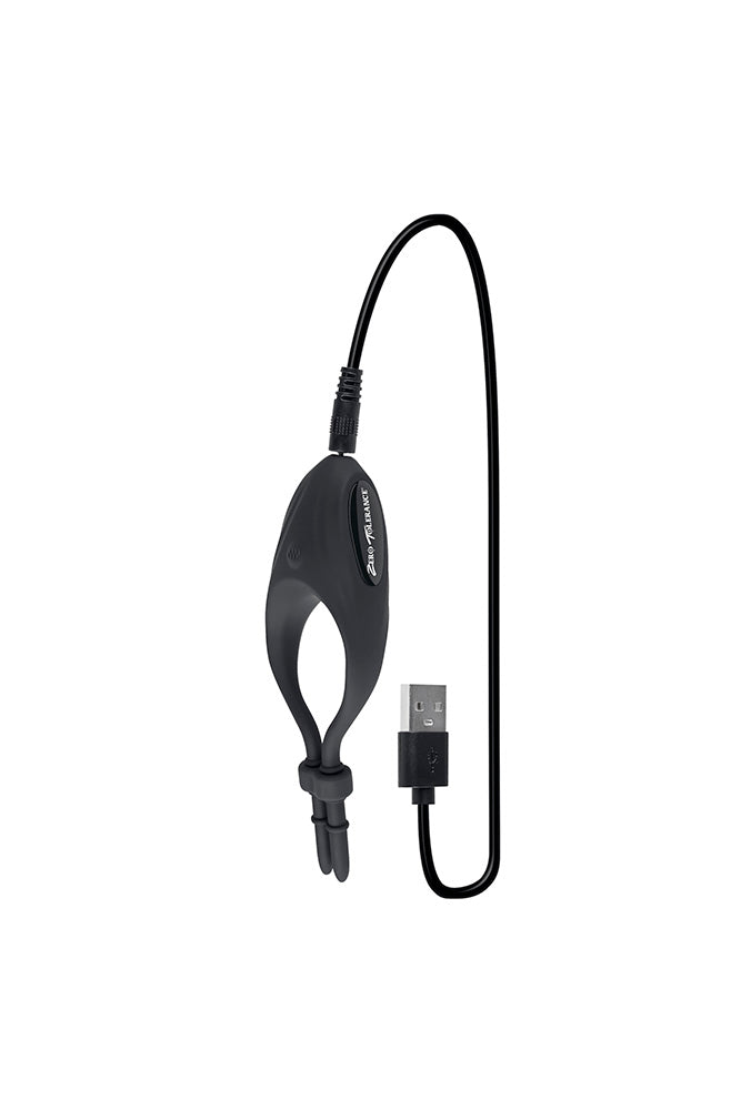Zero Tolerance - Perfect Fit Adjustable Vibrating Cock Ring - Black - Stag Shop
