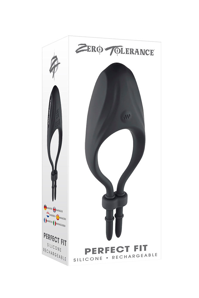 Zero Tolerance - Perfect Fit Adjustable Vibrating Cock Ring - Black - Stag Shop