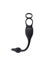 Zero Tolerance - Plug & Tug Cockring with Vibrating Butt Plug - Black - Stag Shop