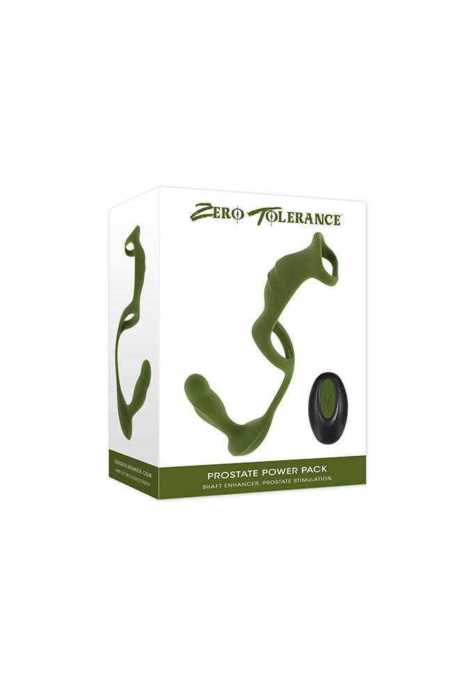 Zero Tolerance - Prostate Power Pack Prostate Massager With Vibrating Dual-Ring Harness - Stag Shop