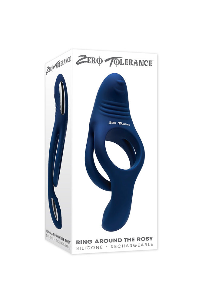 Zero Tolerance - Ring Around the Rosy Vibrating Cock Ring - Blue - Stag Shop