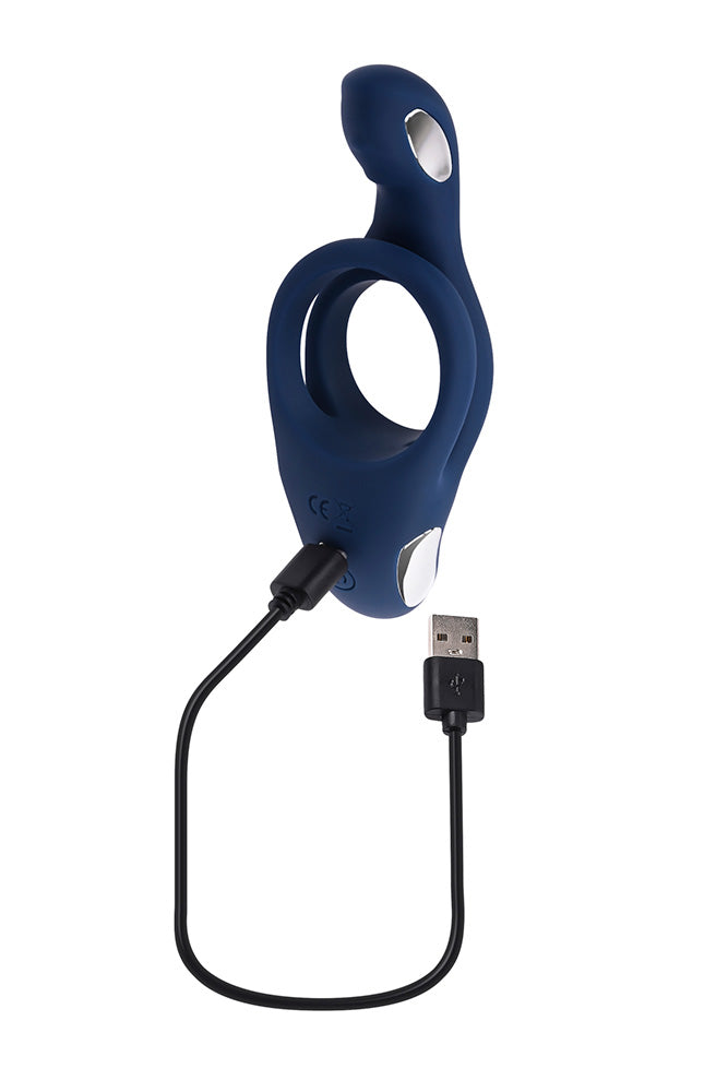 Zero Tolerance - Ring Around the Rosy Vibrating Cock Ring - Blue - Stag Shop