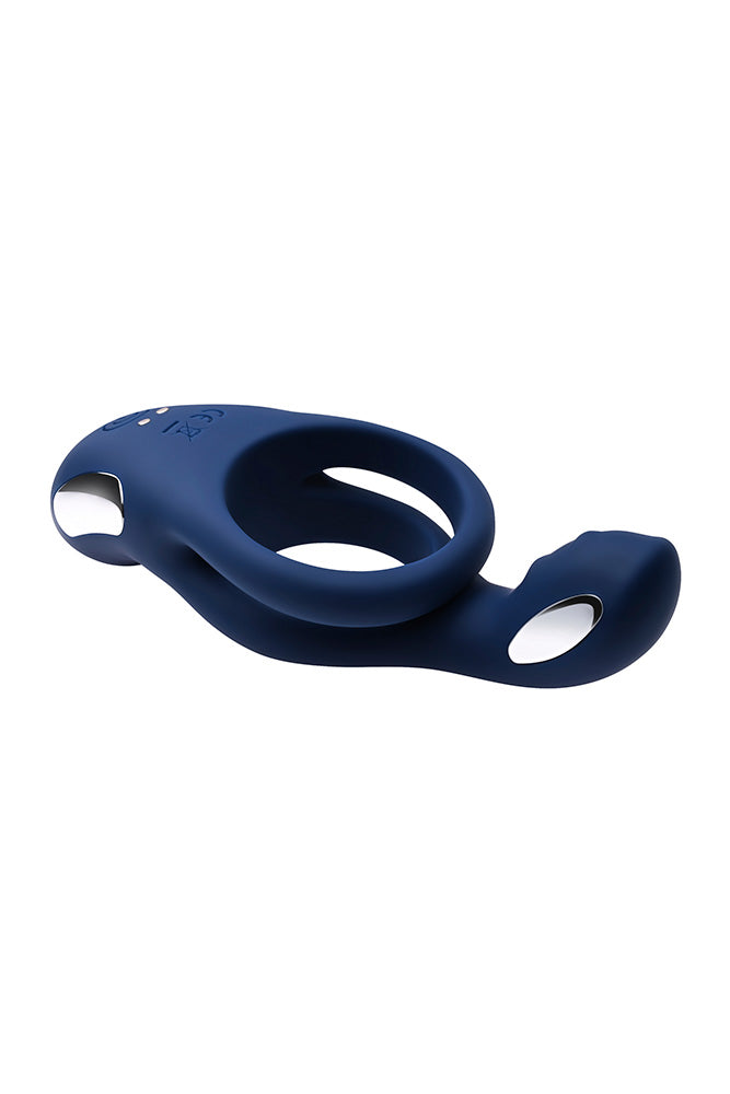 Zero Tolerance - Ring Around the Rosy Vibrating Cock Ring - Blue - Stag Shop