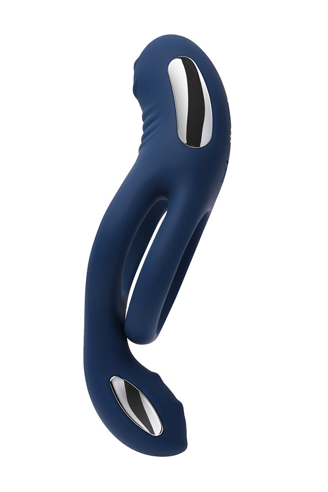 Zero Tolerance - Ring Around the Rosy Vibrating Cock Ring - Blue - Stag Shop