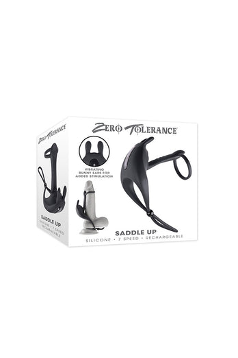 Zero Tolerance - Saddle Up Vibrating Cock Ring - Black - Stag Shop