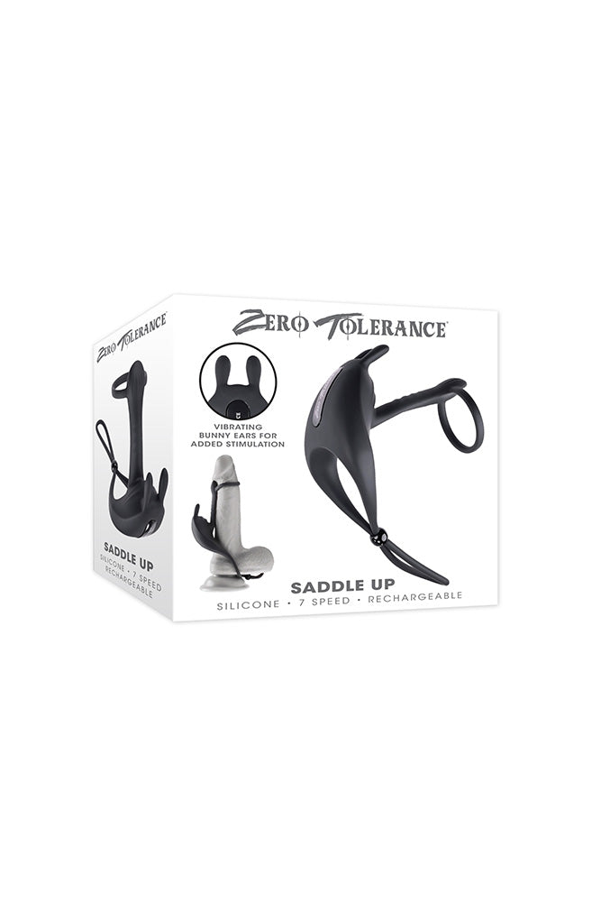 Zero Tolerance - Saddle Up Vibrating Cock Ring - Black - Stag Shop