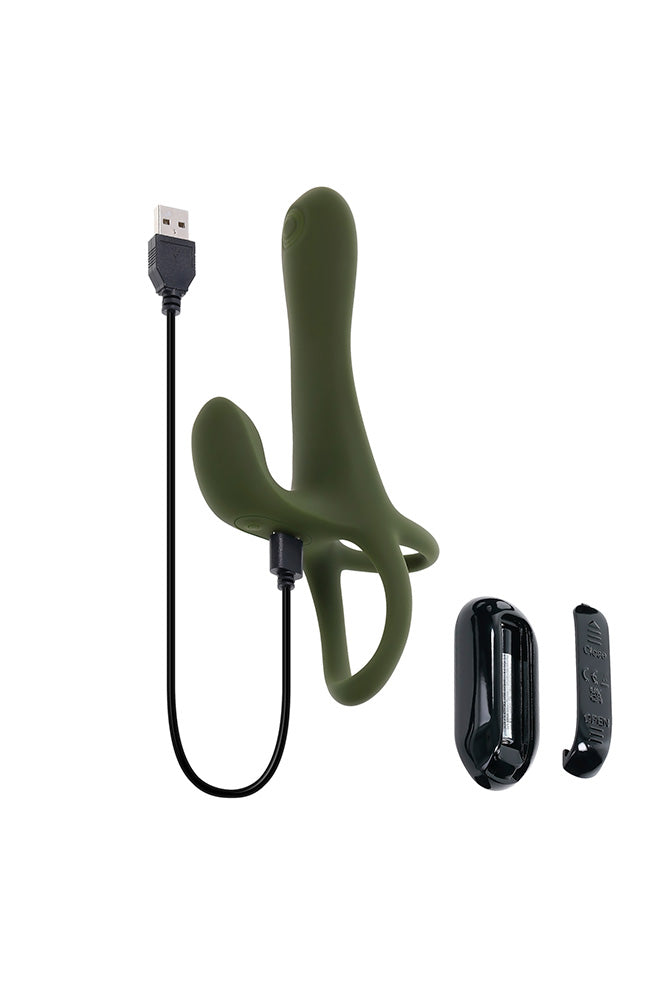 Zero Tolerance - Strap, Tap & Go Wearable Dual Vibrator & Girth Extender - Stag Shop