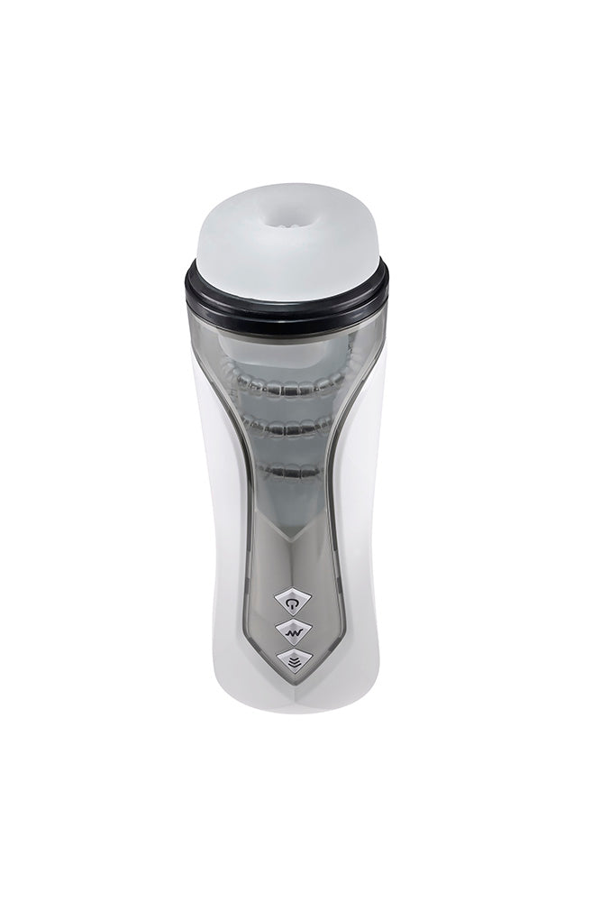 Zero Tolerance - Stroking Buddy Thrusting & Vibrating Stroker - White - Stag Shop