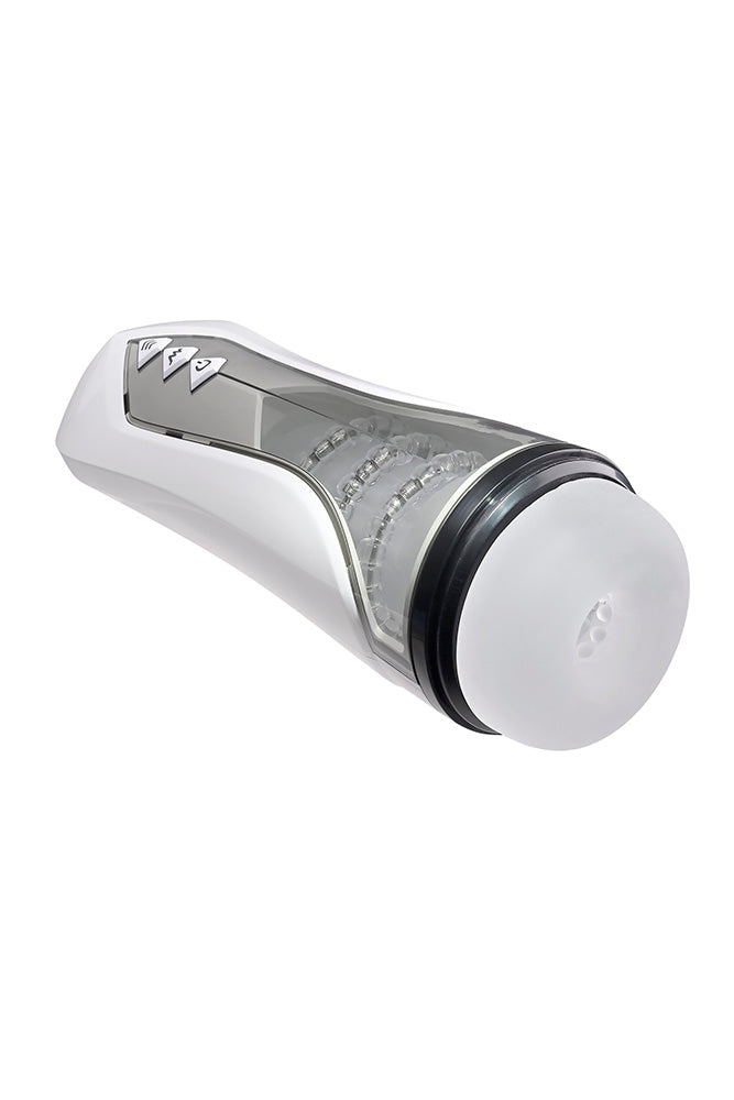 Zero Tolerance - Stroking Buddy Thrusting & Vibrating Stroker - White - Stag Shop