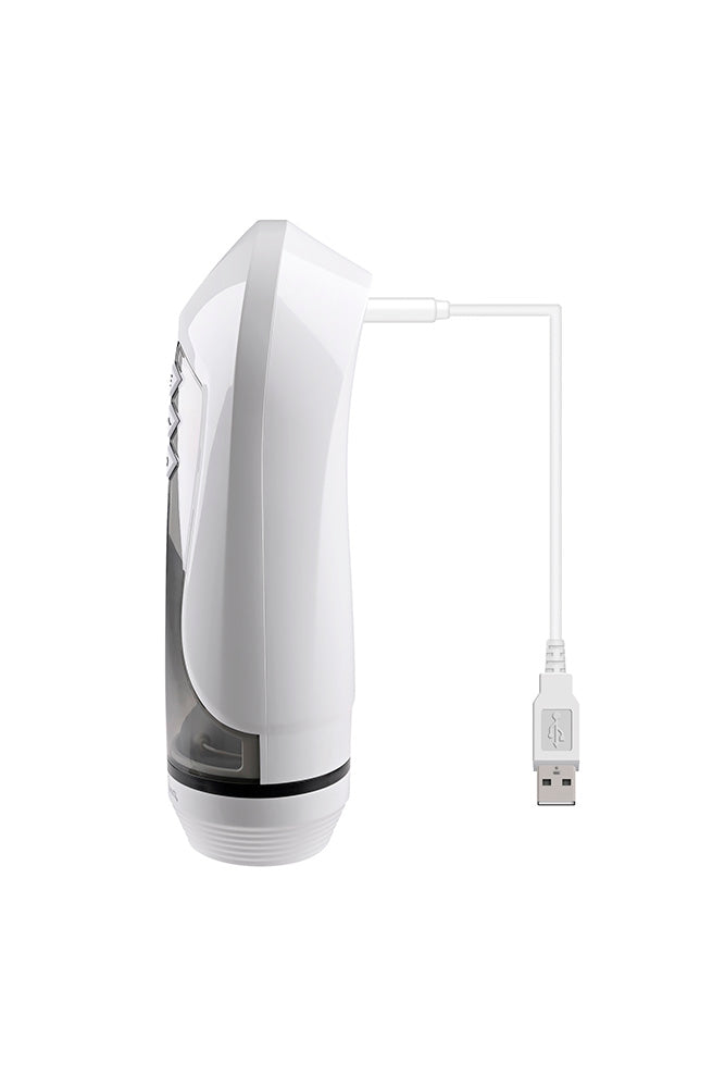 Zero Tolerance - Stroking Buddy Thrusting & Vibrating Stroker - White - Stag Shop