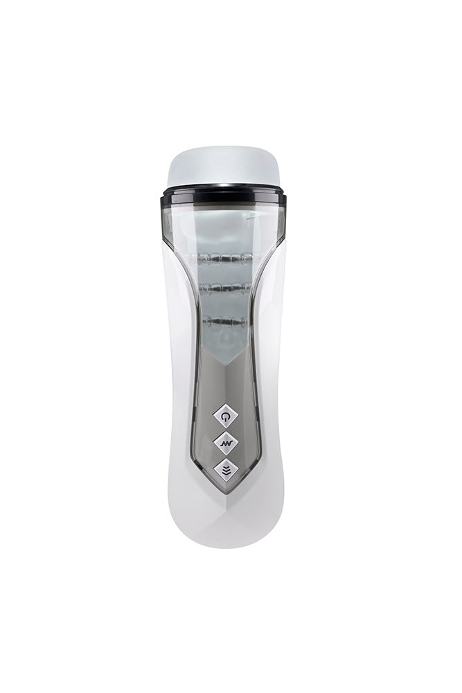 Zero Tolerance - Stroking Buddy Thrusting & Vibrating Stroker - White - Stag Shop
