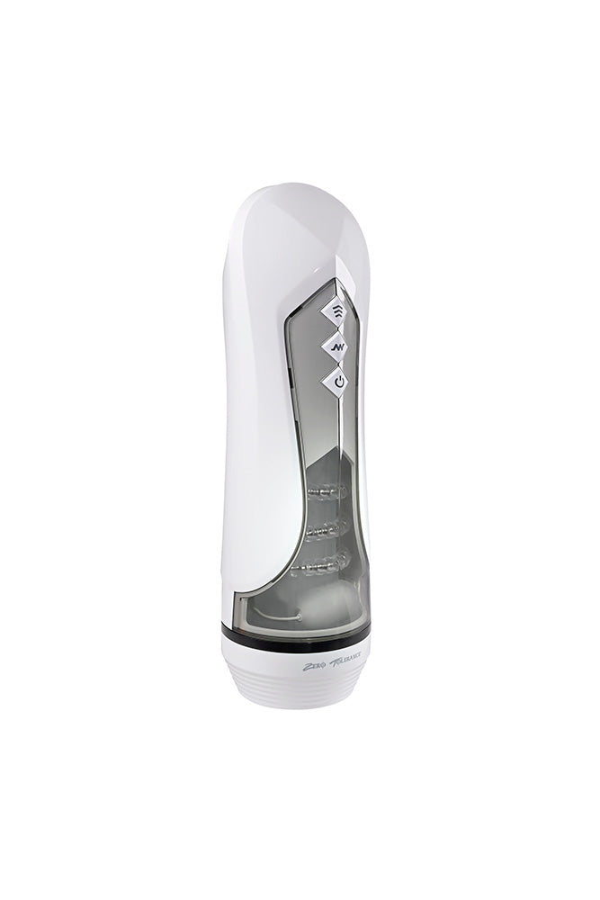 Zero Tolerance - Stroking Buddy Thrusting & Vibrating Stroker - White - Stag Shop