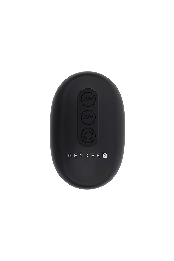 Gender X - Teamwork Remote Controlled Butt Plug & Penis Ring Set - Black - Stag Shop