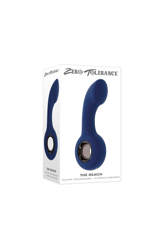 Zero Tolerance - The Reach Vibrating Prostate Massager - Blue - Stag Shop