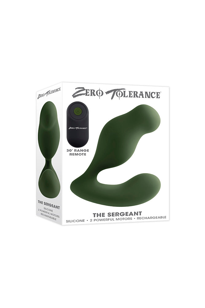 Zero Tolerance - The Sergeant Vibrating Remote Control Prostate Massager - Green - Stag Shop