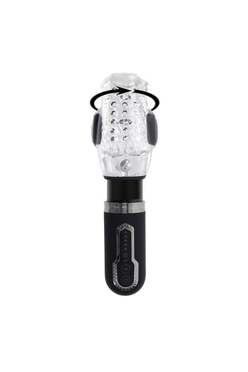 Zero Tolerance - Thrill Ride Vibrating, Thrusting & Spinning Stroker - Black/Clear - Stag Shop
