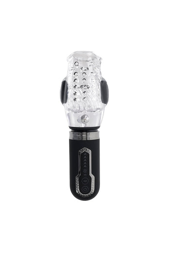 Zero Tolerance - Thrill Ride Vibrating, Thrusting & Spinning Stroker - Black/Clear - Stag Shop