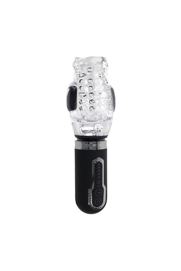 Zero Tolerance - Thrill Ride Vibrating, Thrusting & Spinning Stroker - Black/Clear - Stag Shop