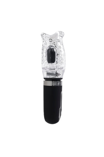 Zero Tolerance - Thrill Ride Vibrating, Thrusting & Spinning Stroker - Black/Clear - Stag Shop