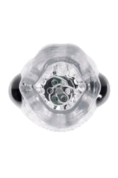 Zero Tolerance - Thrill Ride Vibrating, Thrusting & Spinning Stroker - Black/Clear - Stag Shop