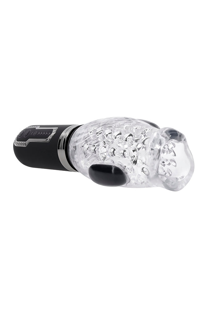 Zero Tolerance - Thrill Ride Vibrating, Thrusting & Spinning Stroker - Black/Clear - Stag Shop