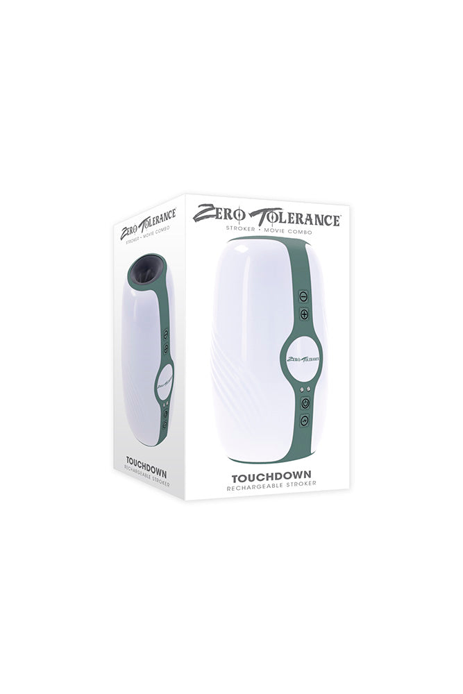 Zero Tolerance - Touchdown Vibrating & Tightening Stroker - White/Grey - Stag Shop